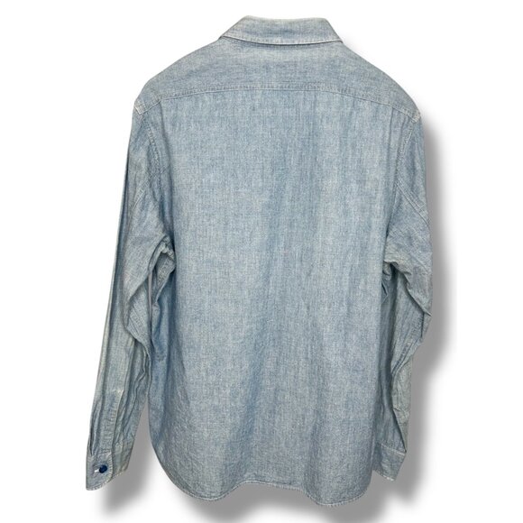 J. Crew Wallace and Barnes Light Wash Denim Shirt Chambray Button Front - Picture 2 of 9